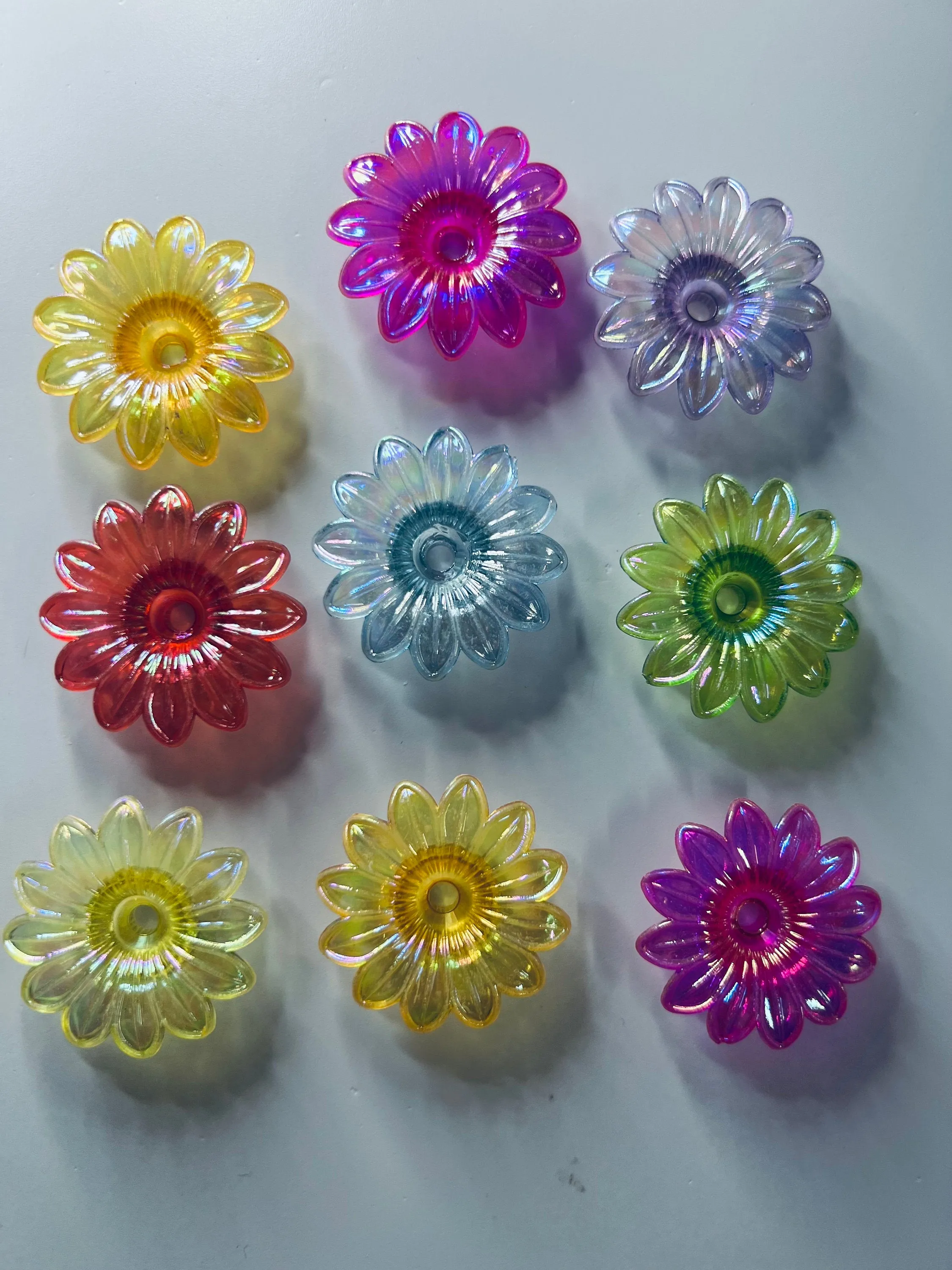 Miniature Flower Objects Trinkets - Alphabet Objects - Acrylic Flower Object - Mini Objects Speech Therapy  - Spring Theme Mini Objects