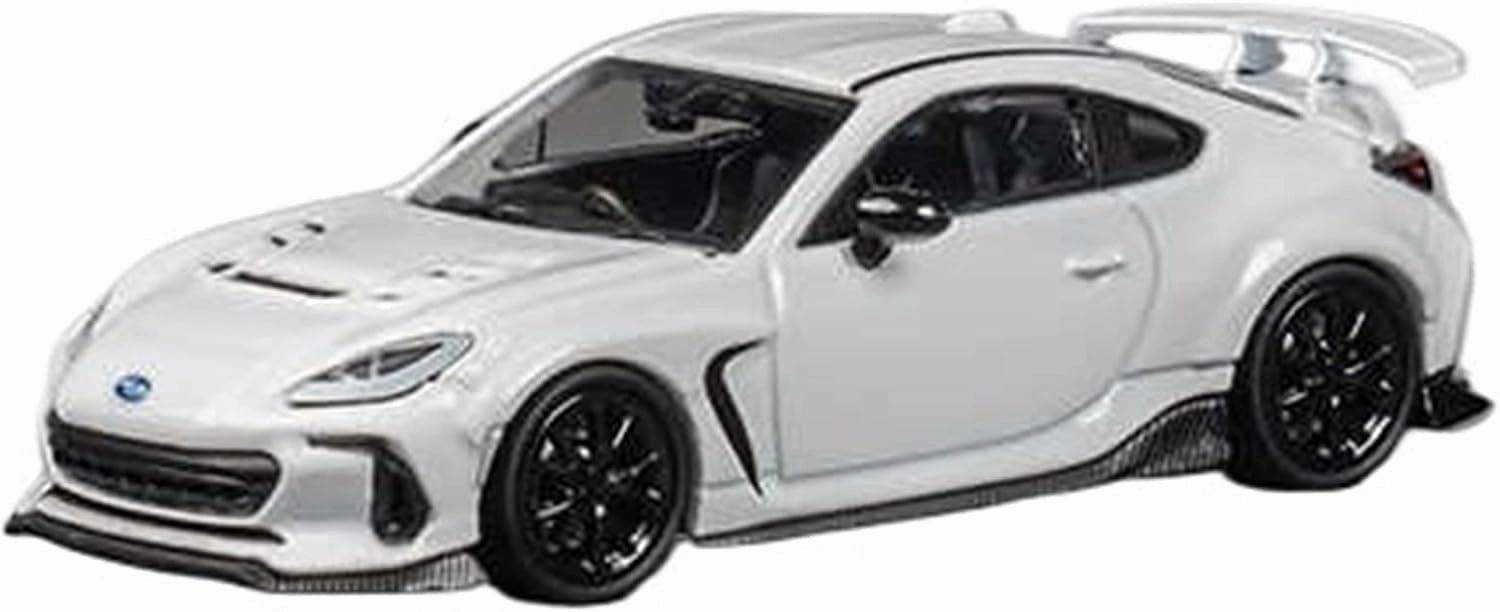 Miniature Models Subaru BRZ Wide Body Conversion with Replacement Wheels 1:64 Scale White Painted Alloy Car Model Car Ornaments