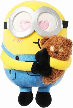 MINISO 8" Minions Stuffed Animals Plush Toys, Cute Sleeping Bedding Stuffed Animals Kawaii Plushies Pillow for Kids (Bob Tim)