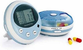 Minitell Alarmed Pill Reminder - with up to 5 Audio and/or Vibrating Alarms per Day