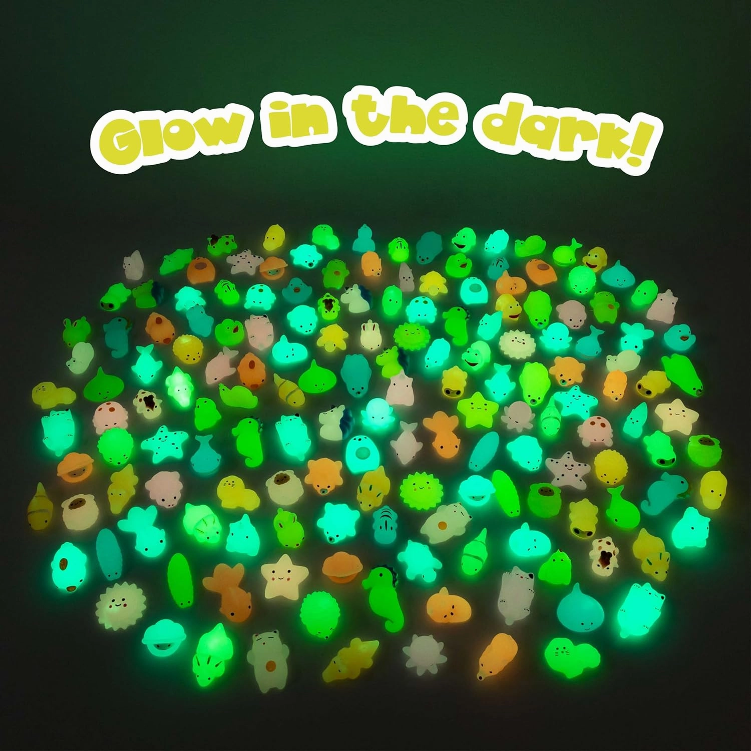 Mochi Squishy Toys Bulk for Kids Party Favors Pack 160 - BONNYCO | Goodie Bags Stuffers for Kids with Glow in the Dark | Return Gifts Birthday Party Squishy Fidget Toys Pinata Stuffers Birthday Kawaii