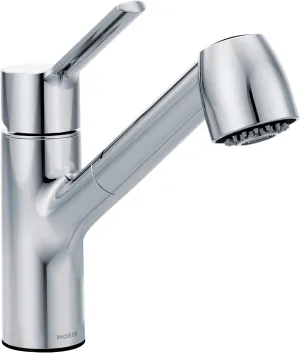 Moen Chrome Method One-Handle Pullout Modern Kitchen Faucet with Power Clean, 7585C
