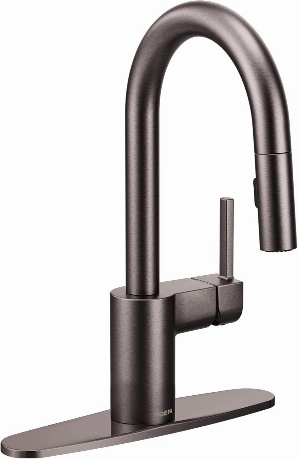 Moen 5965BLS Align One-Handle Pulldown Modern Bar Faucet with Power Clean featuring Reflex, Black Stainless