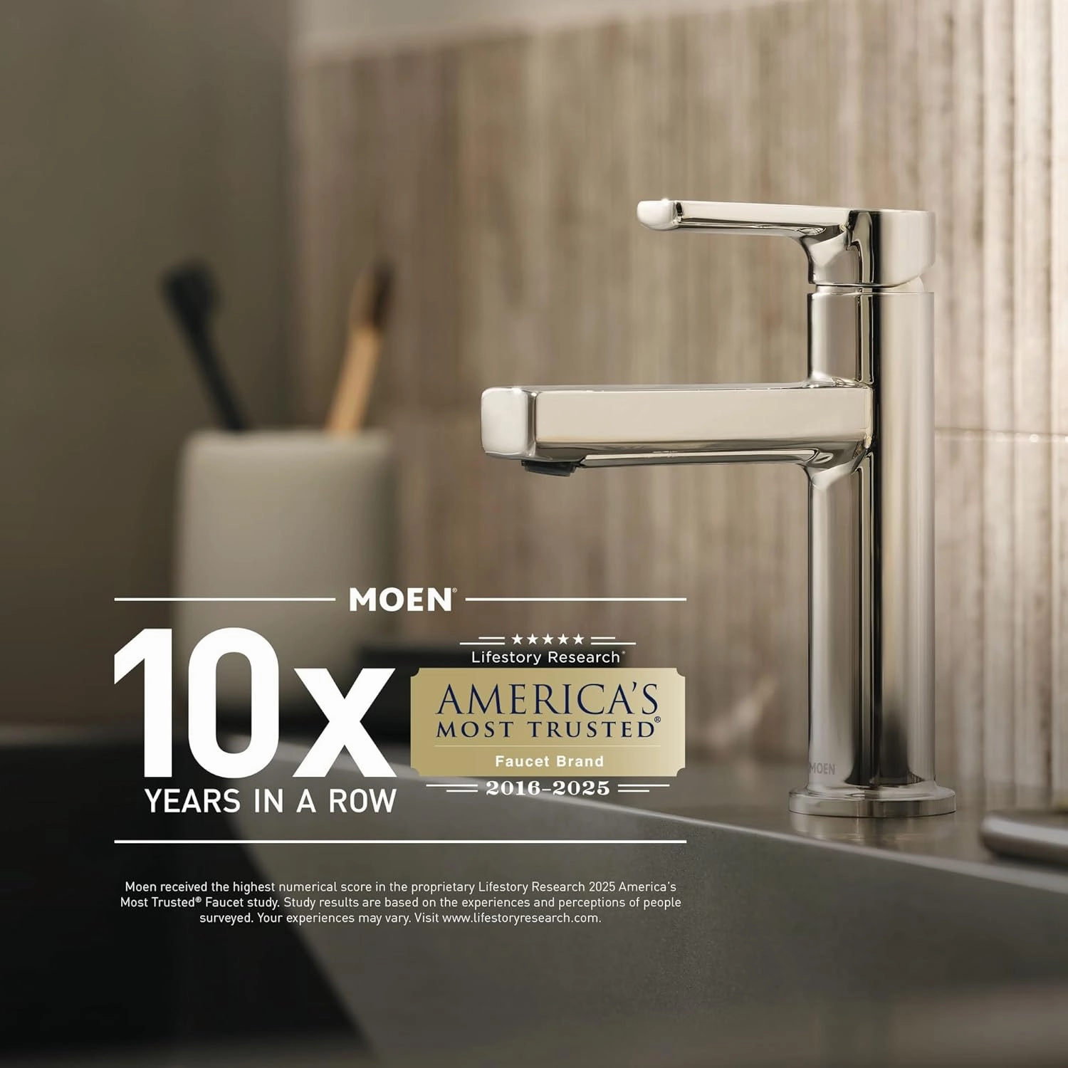 Moen Preston Collection Brushed Nickel 18-Inch Single Bathroom Towel Bar, DN8418BN