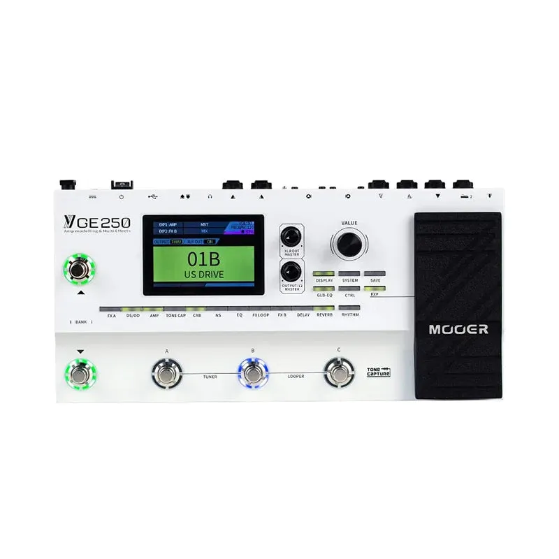 MOOER GE250 Amp Modeler and Multi-Effects Guitar Pedal