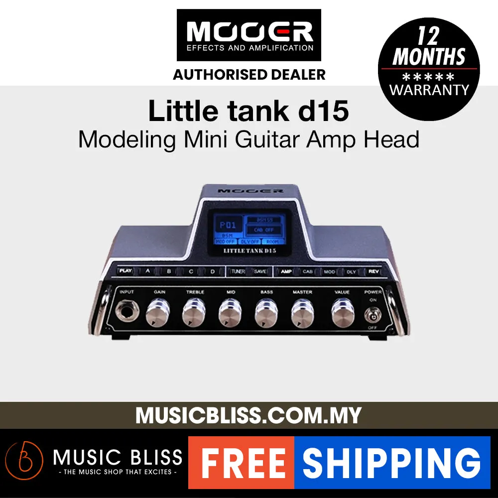 Mooer Little Tank D15 Modeling Mini Guitar Amplifier Head