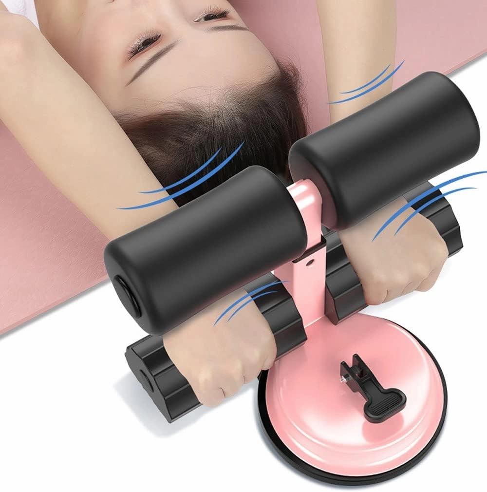 Multifunction Portable Sit Up Bar for Floor, Double Suction Cup Sit-Up Assistant Device, Home Fitness Equipment (Color : Blue)