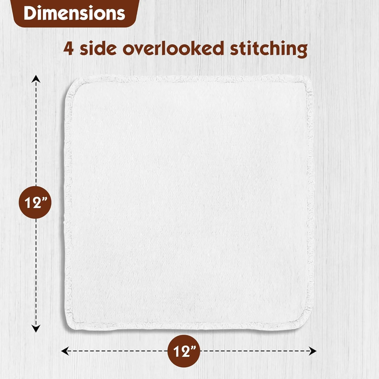Nabob Wipers Shop Towels 50 Pack Cotton Rags Size 14"x14" Commercial Grade (50 Pack, White)