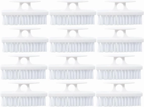 Nail Brush for Cleaning Fingernails, Nail Scrubber Brush, Toe Foot Hands Fingernail Brush Cleaner- Small Scrub Brush- All-Purpose Stiff Cleaning Brush (12 Pack, White)