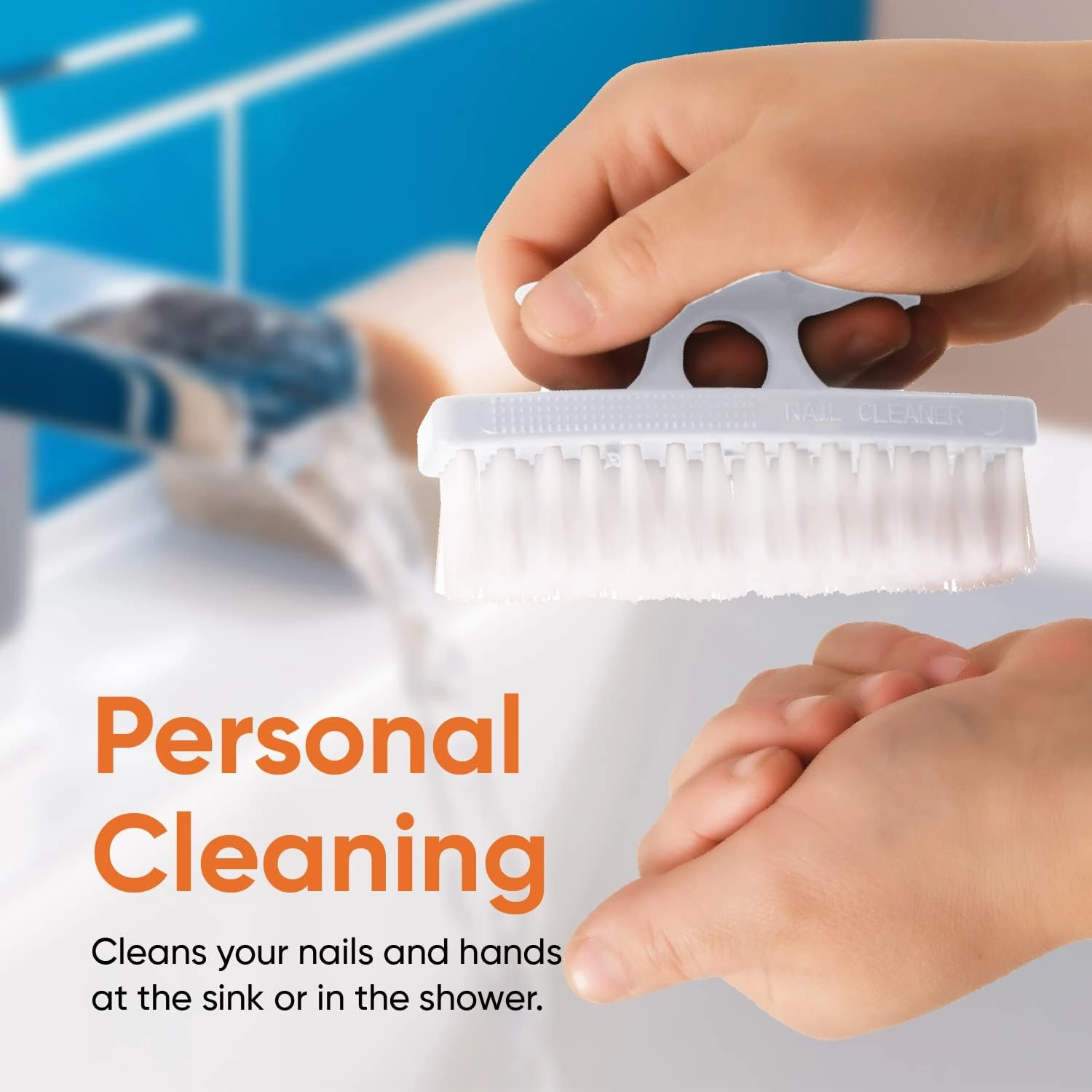 Nail Brush for Cleaning Fingernails, Nail Scrubber Brush, Toe Foot Hands Fingernail Brush Cleaner- Small Scrub Brush- All-Purpose Stiff Cleaning Brush (12 Pack, White)