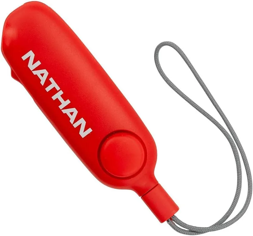 Nathan Personal Alarm Ripcord. SafeRun Siren in Case of Emergency 120DB with/Without Strobe Light. Security Clip for Running, Waking, Hiking, Biking and More. Very Loud and Bright Easy to use, Fast.