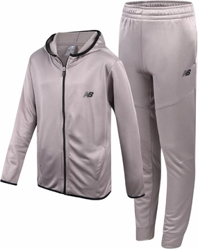 New Balance Boys Sweatsuit - 2 Piece Active Fleece Zip Sweatshirt and Sweatpants - Performance Jogger Pants Set: Boys, 8-16