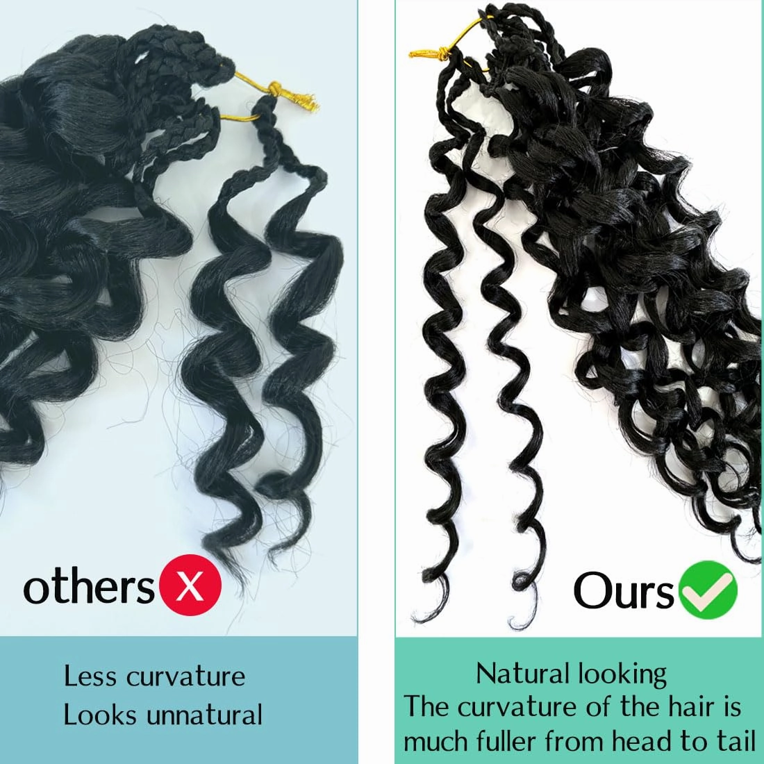 New Gogo Curl Crochet Hair Pre Looped 8 Packs Pre Twisted Curly Crochet Hair for Black Women Beach Curl Hair Wave Crochet Synthetic Hair Extensions (14 Inch (Pack of 8) 350#)