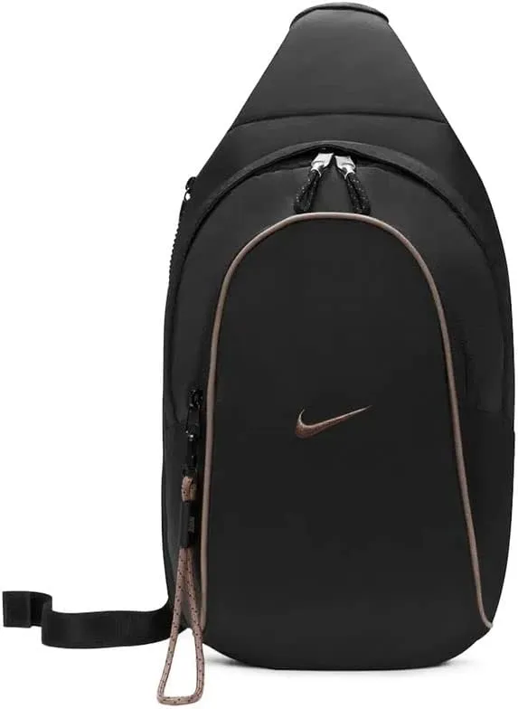 Nike Sportswear Essentials Sling Bag (8L), Black/Black/Ironstone, One Size