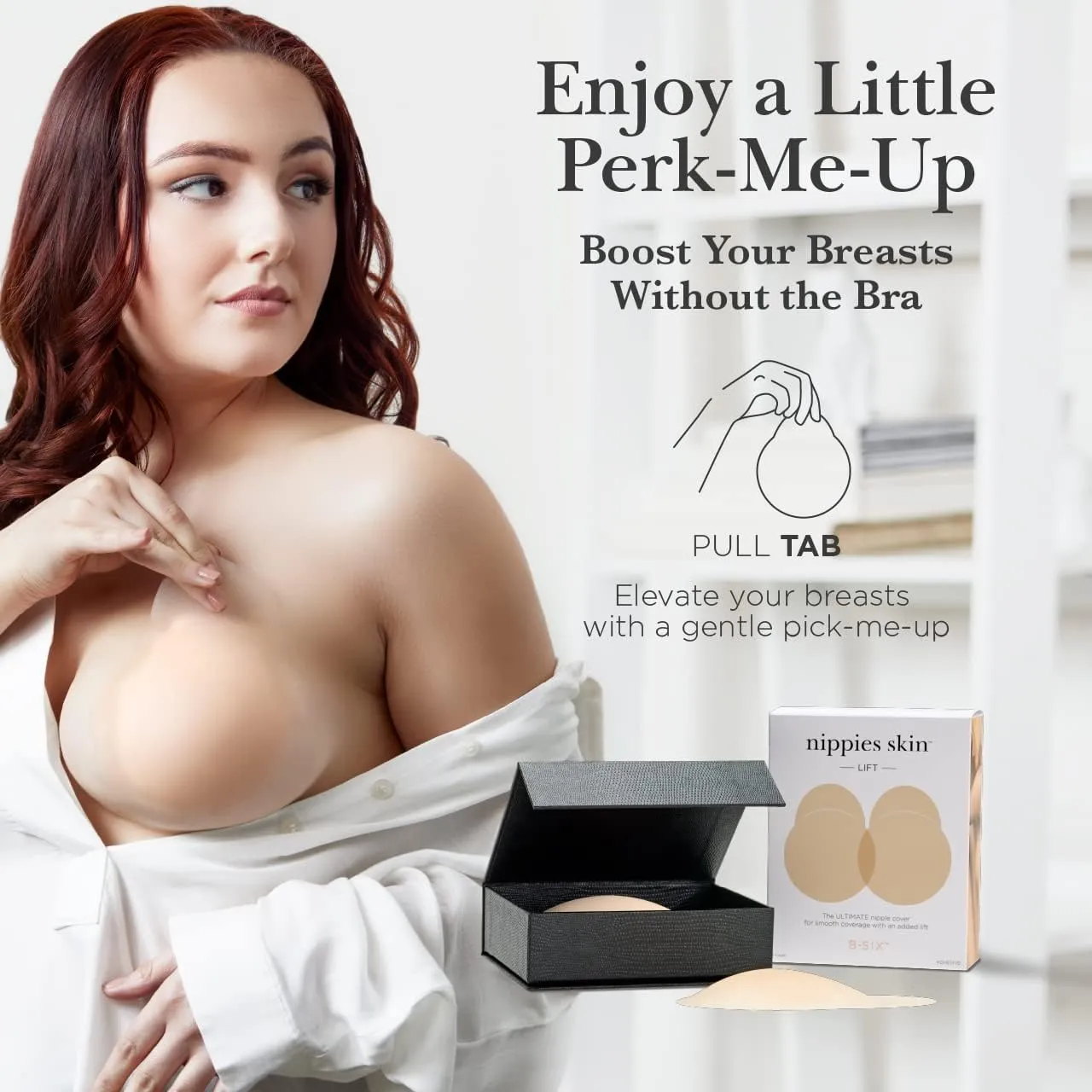 Nippies Nipple Covers for Women - Sticky Adhesive Silicone Pasties - Reusable Pasty Nipple Cover with Travel Box