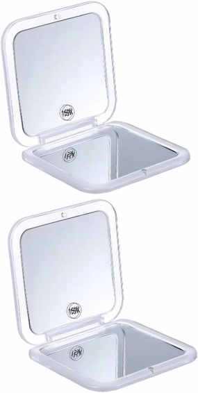 NOLITOY 2pcs Small Mirror Mini Mirror Travel Makeup for Purse Pocket Strong Acrylic Square