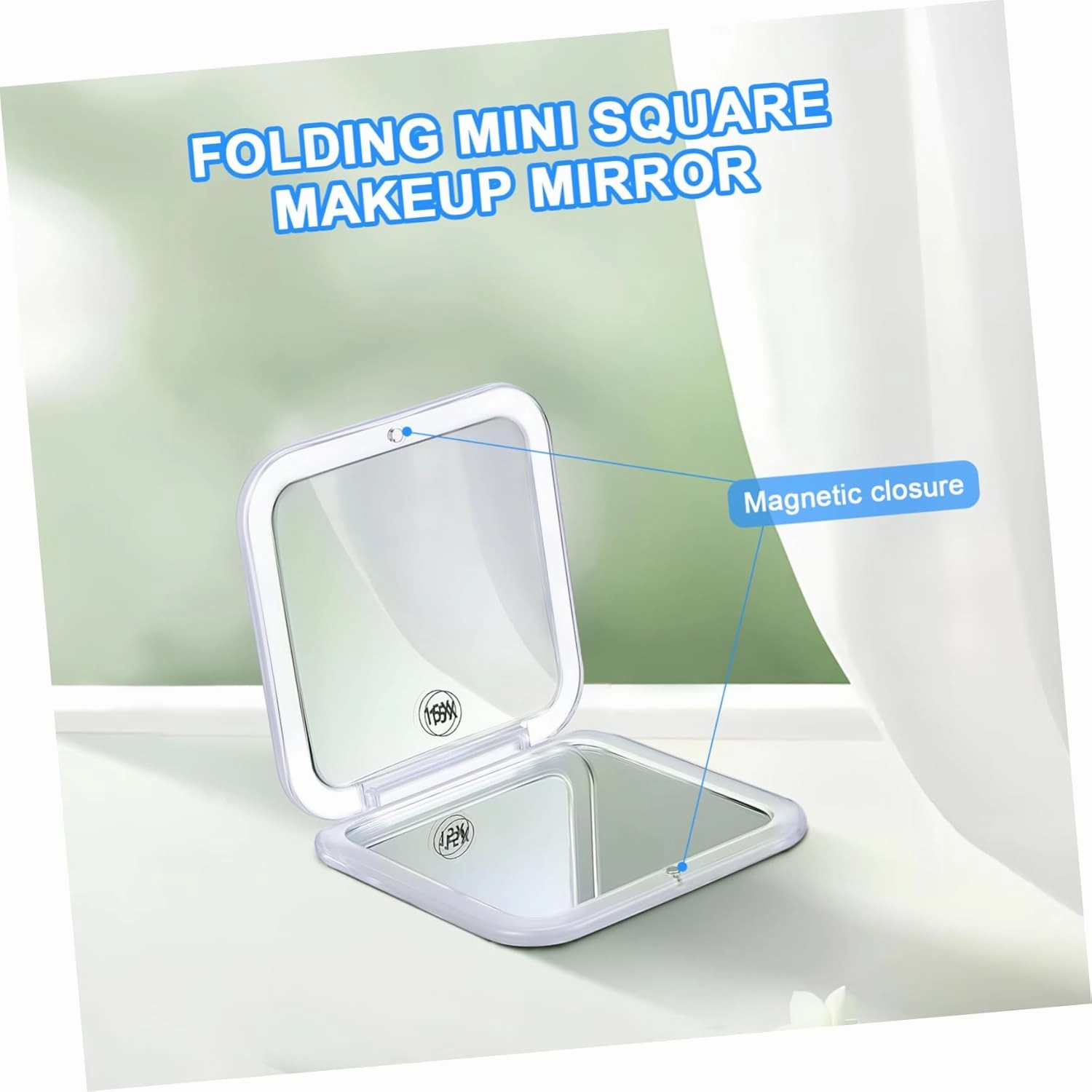 NOLITOY 2pcs Small Mirror Mini Mirror Travel Makeup for Purse Pocket Strong Acrylic Square