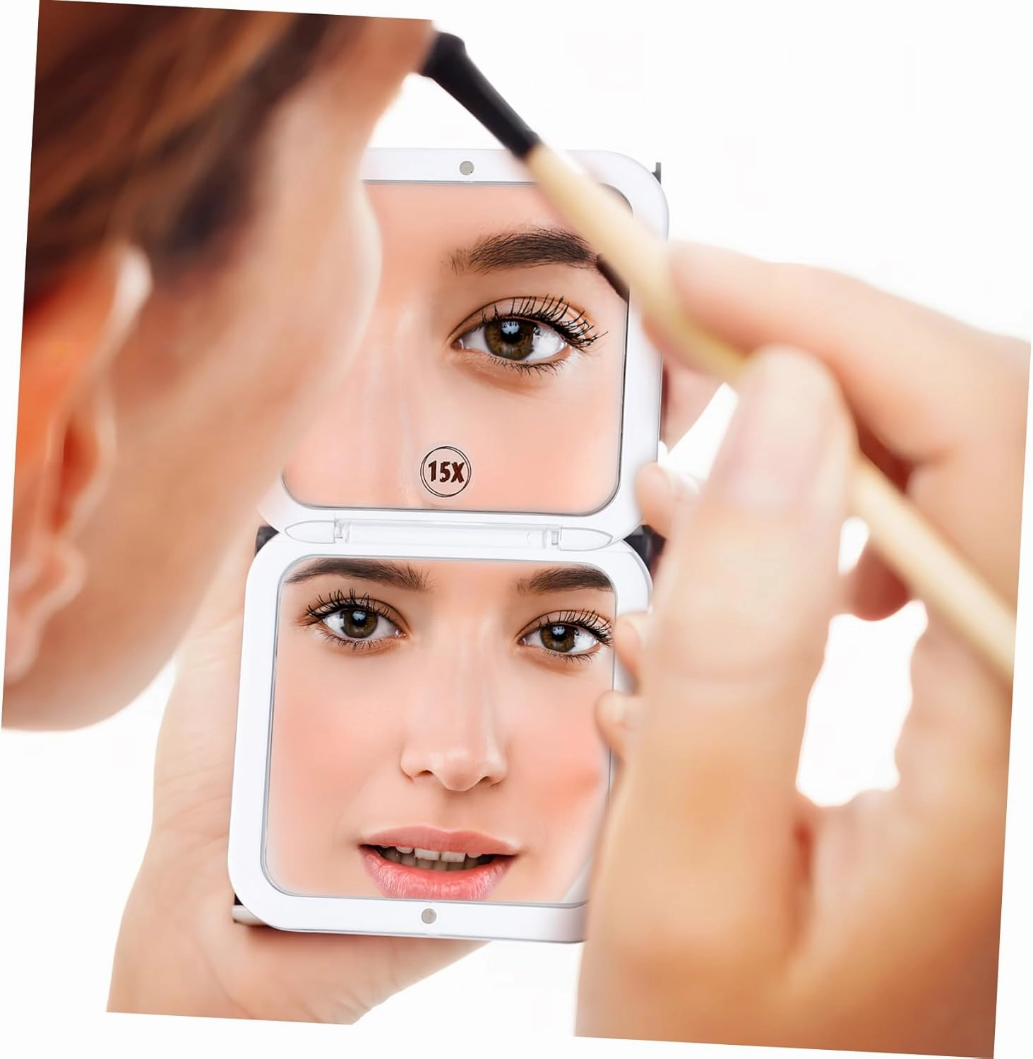 NOLITOY 2pcs Small Mirror Mini Mirror Travel Makeup for Purse Pocket Strong Acrylic Square