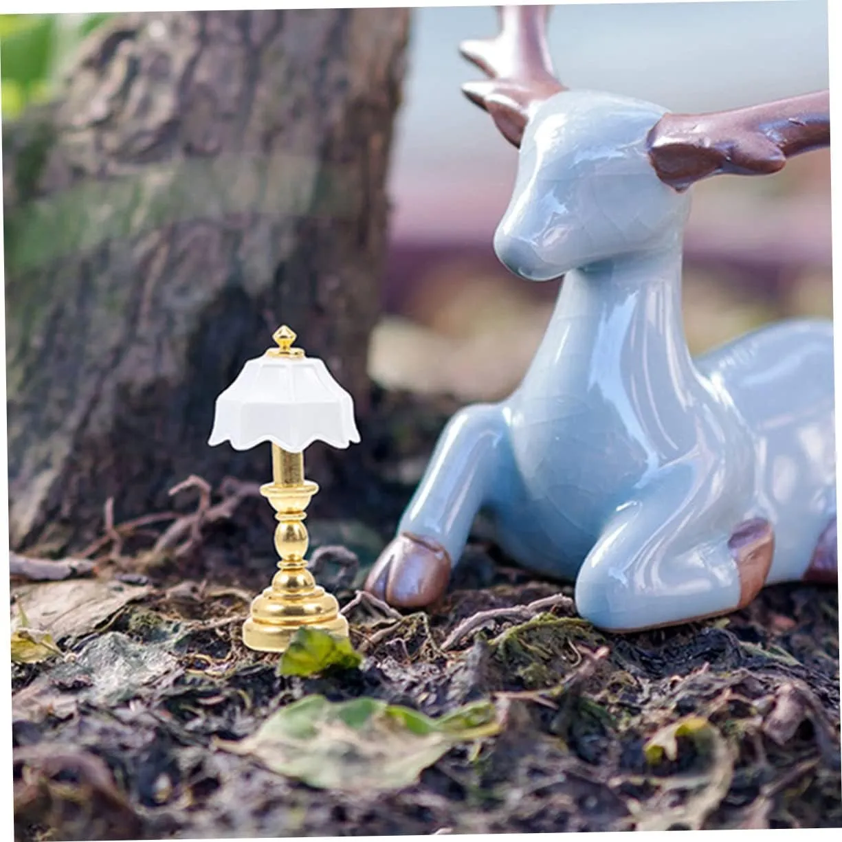NUOBESTY 6 Pcs Dollhouse Table Lamp Miniatures Mini Table Lamp Dollhouse Lights Doll House Floor Lamps Dollhouse Lamp 1:12 Scale Creative Lamp