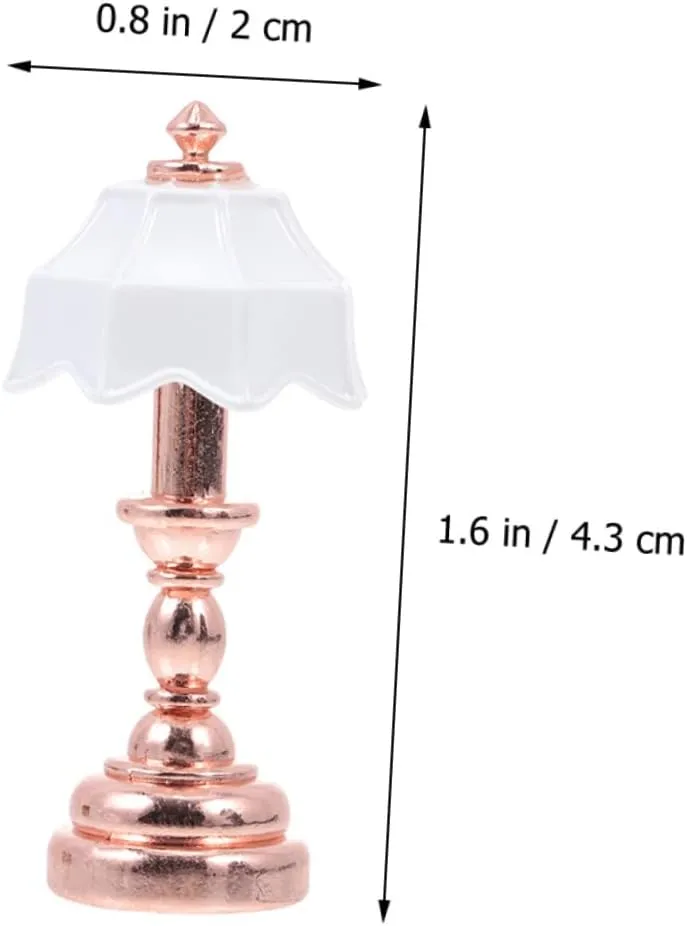 NUOBESTY 6 Pcs Dollhouse Table Lamp Miniatures Mini Table Lamp Dollhouse Lights Doll House Floor Lamps Dollhouse Lamp 1:12 Scale Creative Lamp