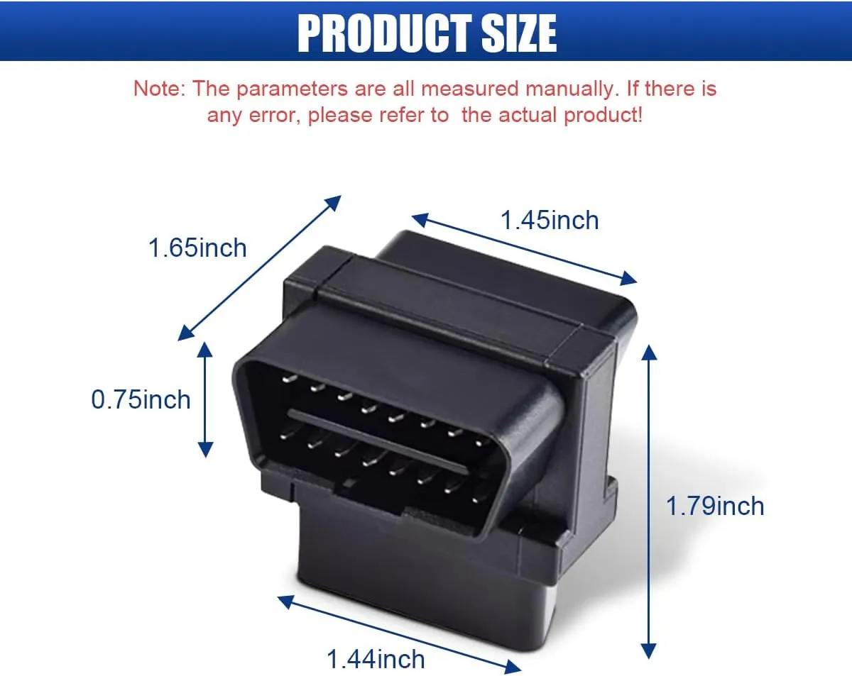OBD2 Splitter, OBD II Full 16pin Port 1 Male to 2 Female Extension Converter Adapter, for All Standard OBD2 Devices Diagnostic Extender