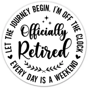Officially Retired Stickers - 2 Pack - Waterproof Vinyl for Car, Phone, Water Bottle, Laptop - Retired Decals (2-Pack)