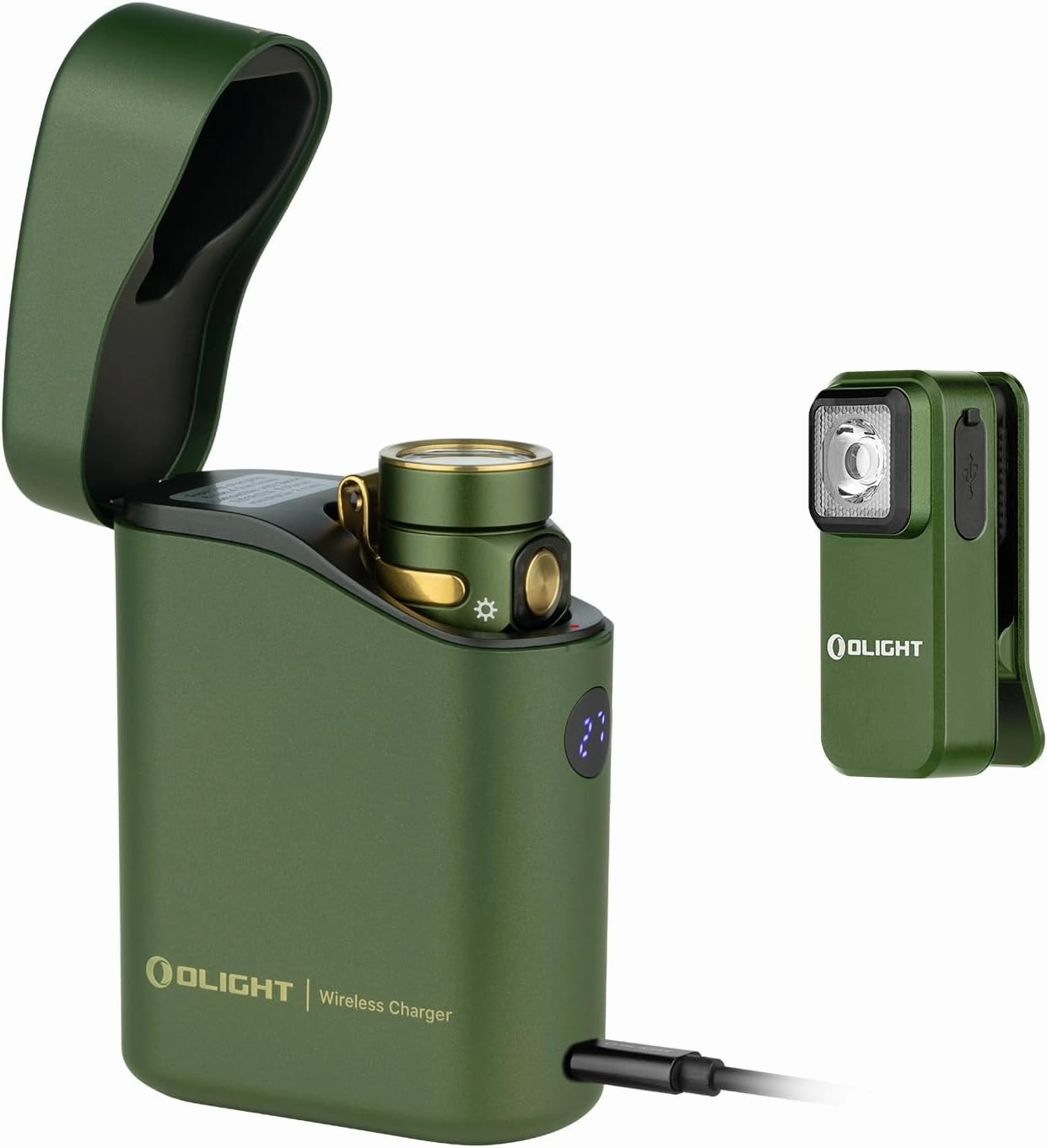 OLIGHT Baton4 Premium Edition EDC Flashlights Bundle with Oclip Rechargeable Light