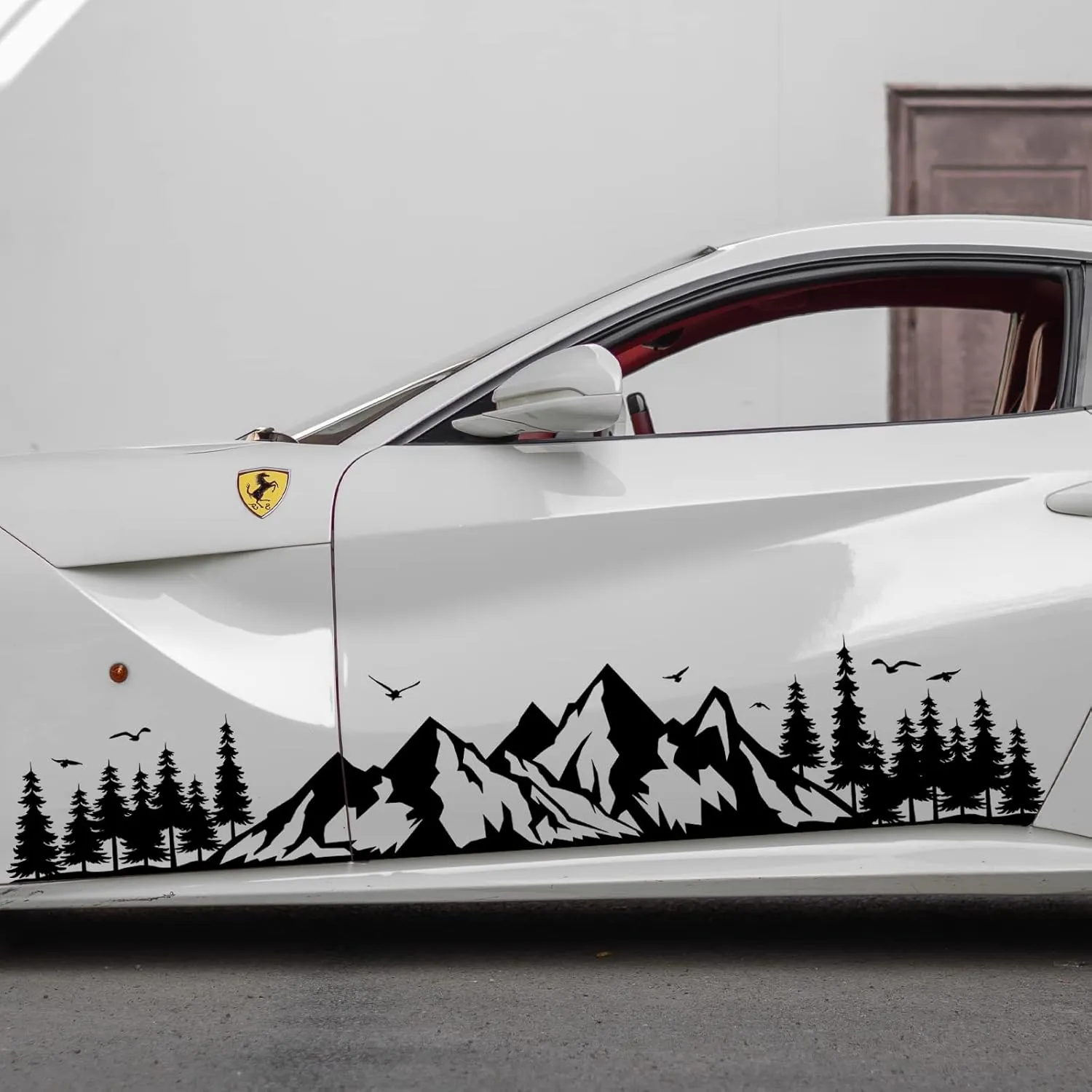 ORIGACH Mountain Forest Vinyl Sticker (2 pcs, 71.9 inch) for Car, Truck, SUV, Off-Road Vehicles