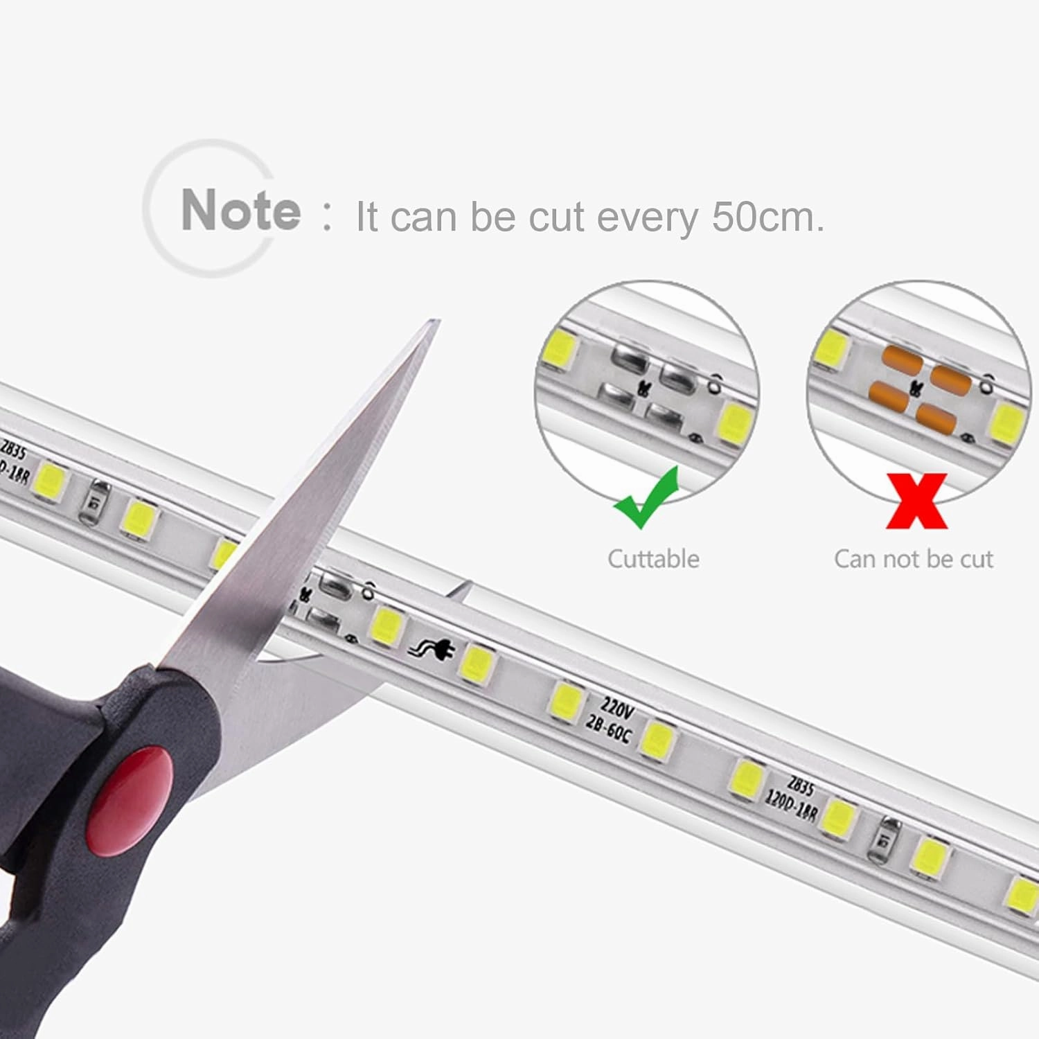 Outdoor LED Strip Lights,AC110V 65.6FT/20M LED Light Strip,IP65 Waterproof 3500K Flexible LED Rope Lights for Patio Backyard Garden Kitchen Lighting(65.6FT, Warm White)