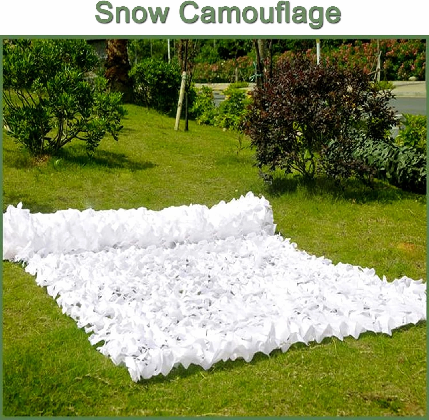 Outdoor Snow Camouflage Net,Perfect Camo Netting,Army Blinds Nets,Oxford Fabric Camouflage Tarp Net,Lightweight Durable,Great for Sun Shade,Decoration,Hunting,Hiking,White