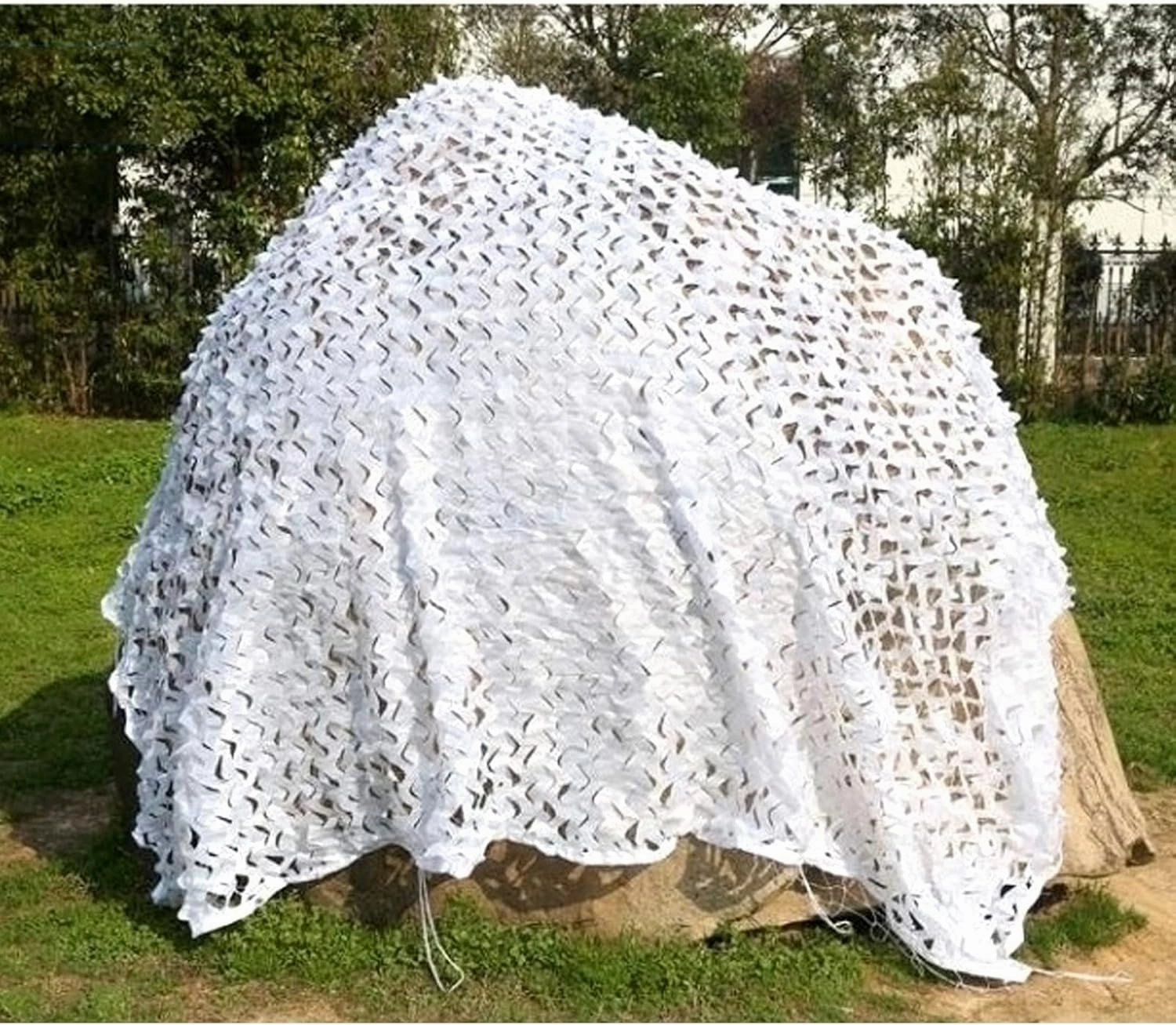 Outdoor Snow Camouflage Net,Perfect Camo Netting,Army Blinds Nets,Oxford Fabric Camouflage Tarp Net,Lightweight Durable,Great for Sun Shade,Decoration,Hunting,Hiking,White
