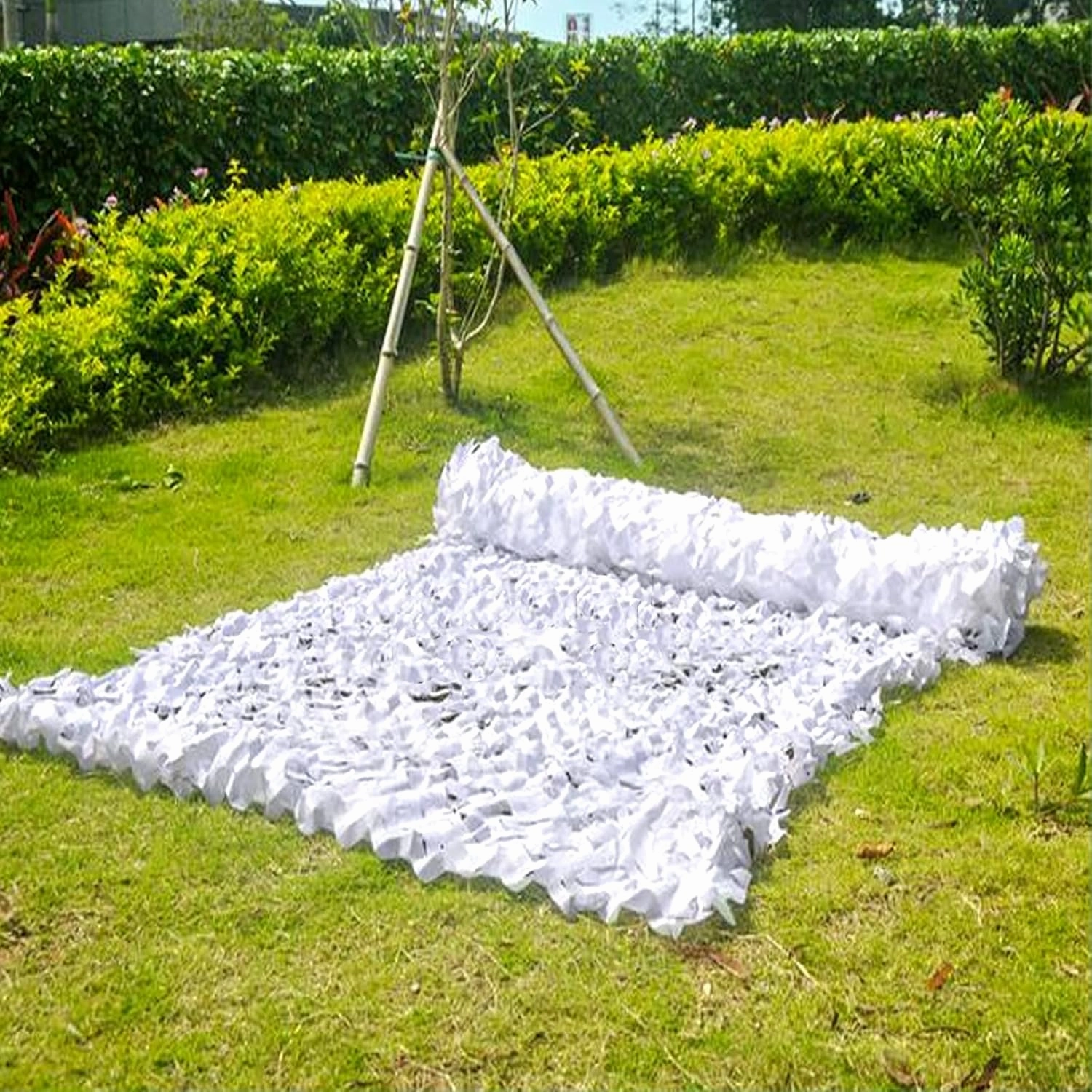 Outdoor Snow Camouflage Net,Perfect Camo Netting,Army Blinds Nets,Oxford Fabric Camouflage Tarp Net,Lightweight Durable,Great for Sun Shade,Decoration,Hunting,Hiking,White