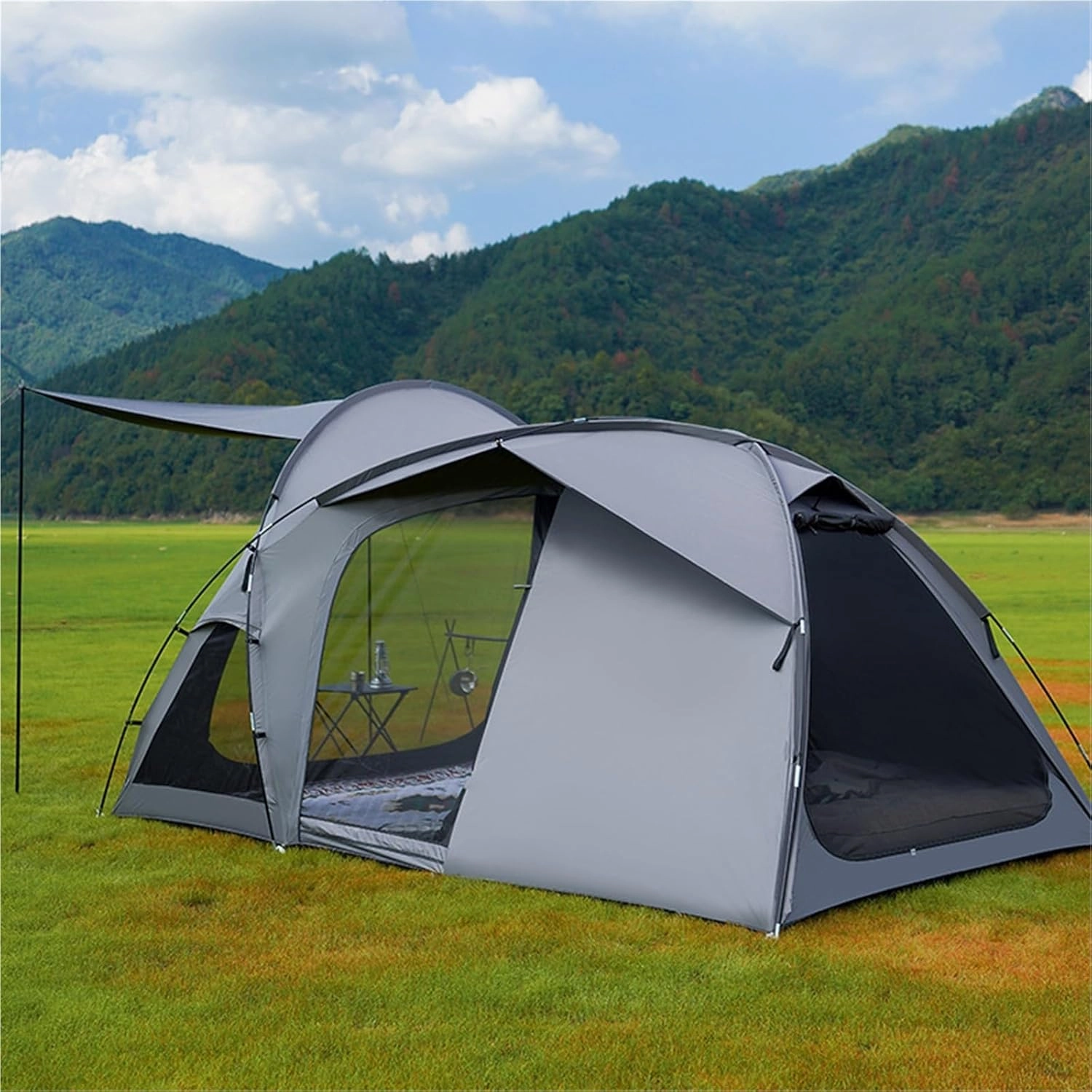 Outdoor Tunnel Tent Camping Picnic Outdoor Sunshade Folding Portable Tent Rainproof Thickening