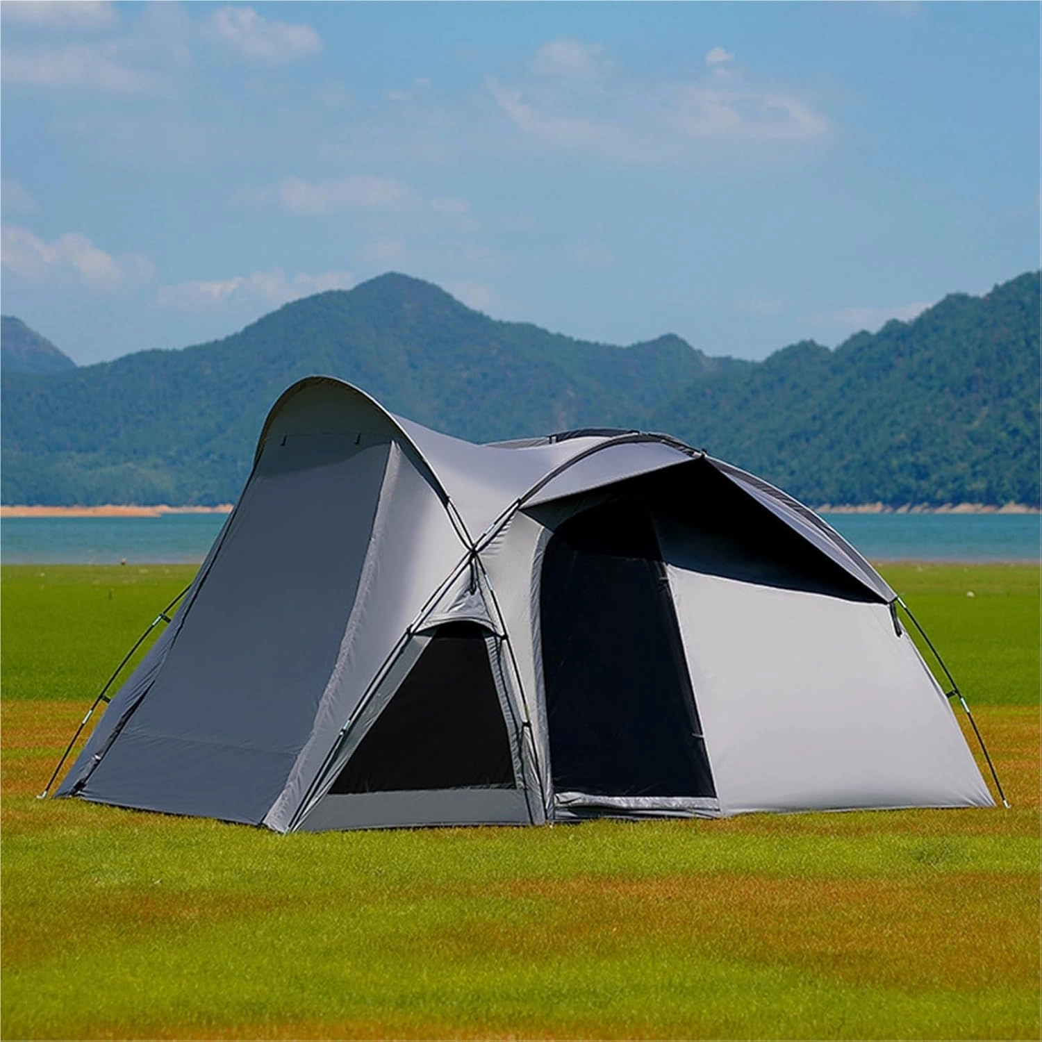 Outdoor Tunnel Tent Camping Picnic Outdoor Sunshade Folding Portable Tent Rainproof Thickening