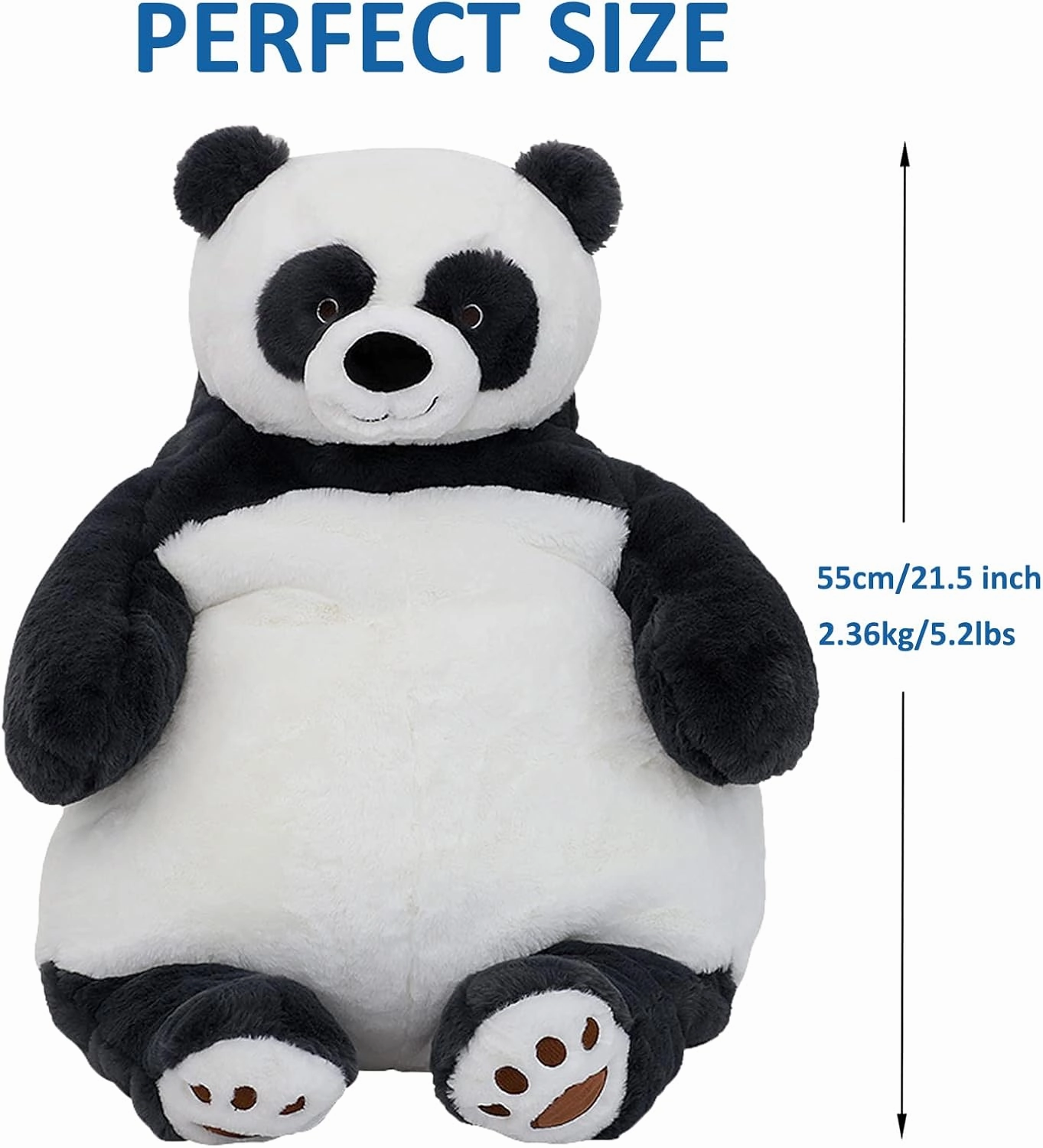Panda Weighted Stuffed Animals, 21.5" 5.2 lbs Weighted Panda Plush Large Weighted Plush Animal Toy Pillow Gifts for Boys and Girls