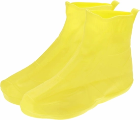 PATIKIL XXL Waterproof Shoes Cover, 1 Pair Silicone Non-Slip Overshoes Reusable Foldable Shoe Protector Rain Galoshes for Boot Rainy Snow Outdoor, Yellow