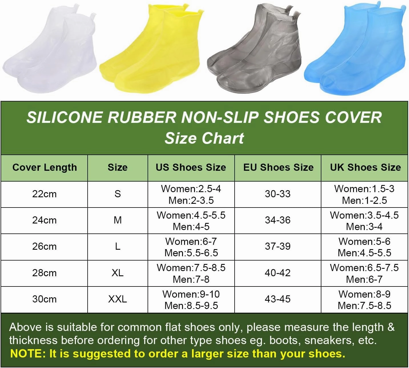 PATIKIL XXL Waterproof Shoes Cover, 1 Pair Silicone Non-Slip Overshoes Reusable Foldable Shoe Protector Rain Galoshes for Boot Rainy Snow Outdoor, Yellow