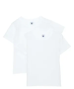 PETIT BATEAU Set of 2 Boy's Short Sleeves White Undershirt Sizes 2-18 Style 15043-23992 (Size 4 Style 15043)