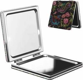 Peynir Chinese Dragons Flowers Women Handheld Makeup Mirror Portable Compact Mirror Folding Mini Cosmetic Mirror