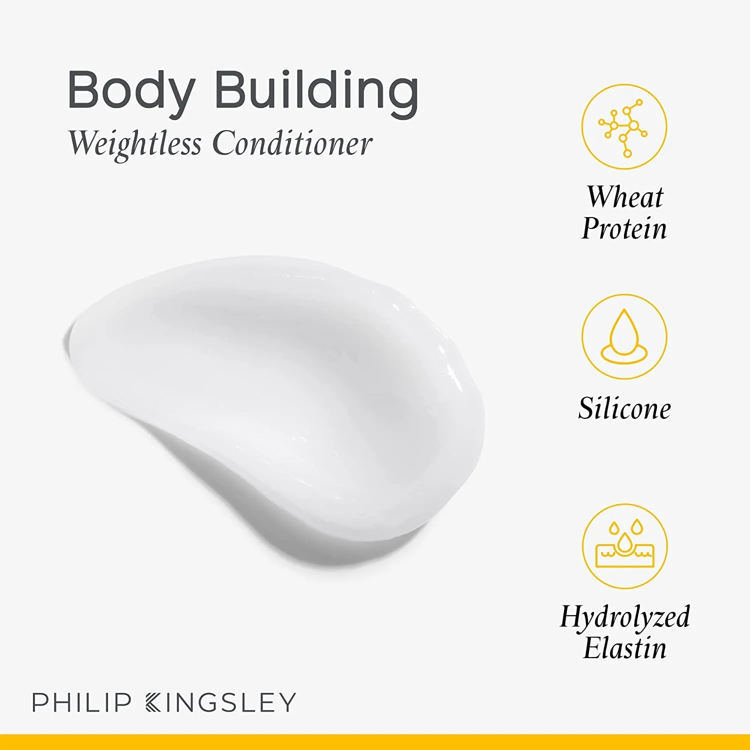 PHILIP KINGSLEY | Body Building Weightless Conditioner | Volumizing Conditioner for Fine, Limp, Flat, Flyaway Short Hair | Hydrates, Thickens, Lifts and Adds Volume and Shine | 2.53oz