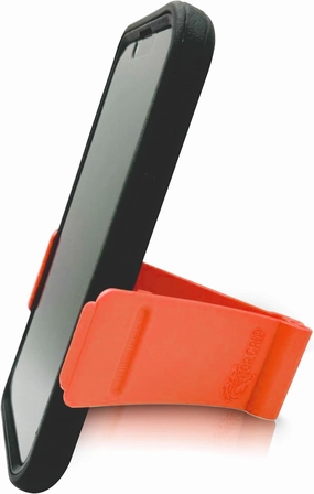Phone Stand - Cell Phone Holder Stand for Desk Nightstand Kitchen - Compatible with iPhone, Android and Most Smartphones up to 6.8" on Width of Phone (Orange)