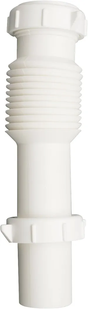Plumb Pak PP812-7 Flex 'N Fix Tailpiece/Extension Tube, inlet, 1-1/2" x 7", White