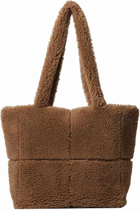 Plush Teddy Tote Bag Women 2024 Fall Winter Large Lamb Wool Shoulder Handbag Cozy Fuzzy Tote Bag