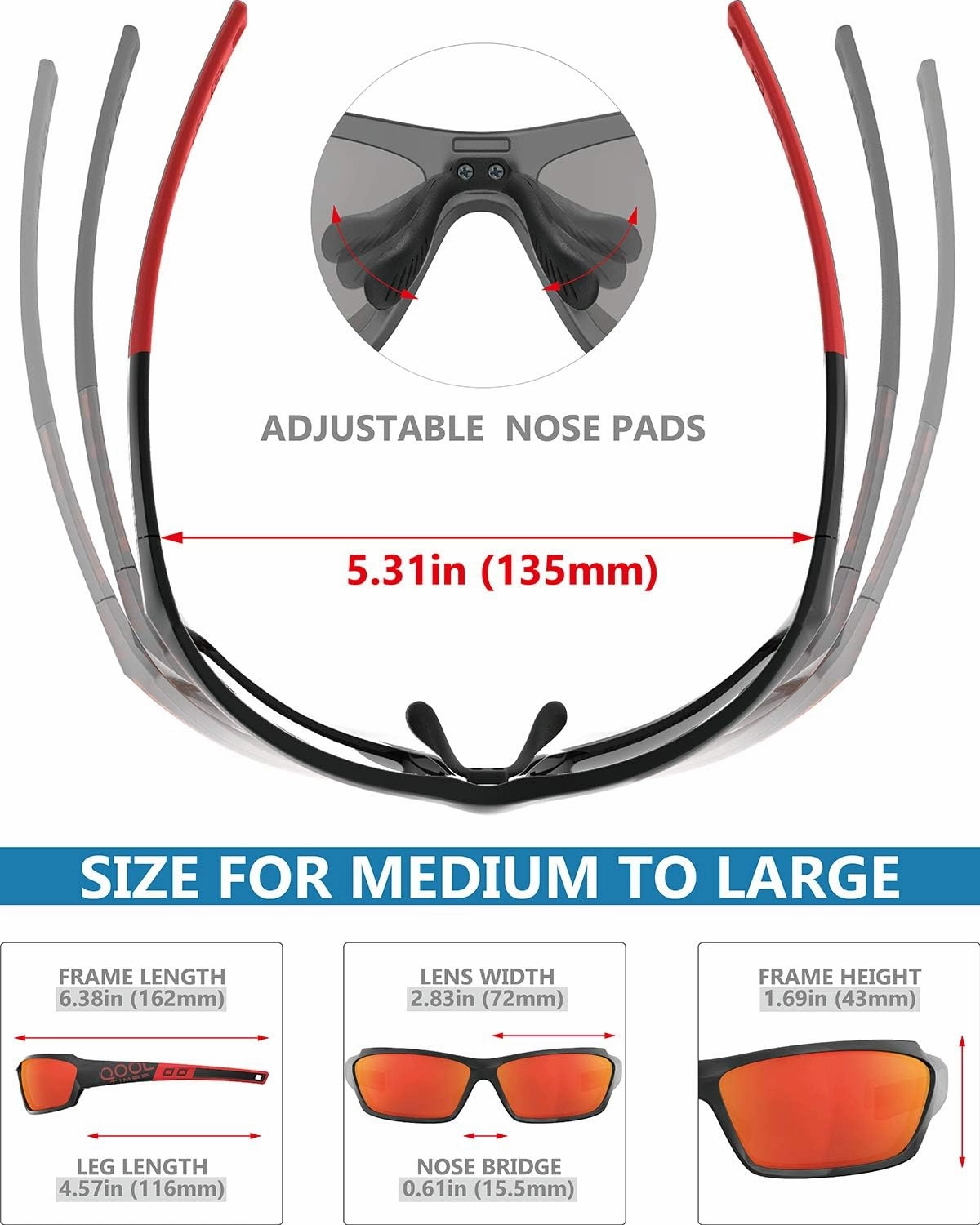 Polarized Fish Sunglasses for Women Men, Driving Running Golfing Cycling..