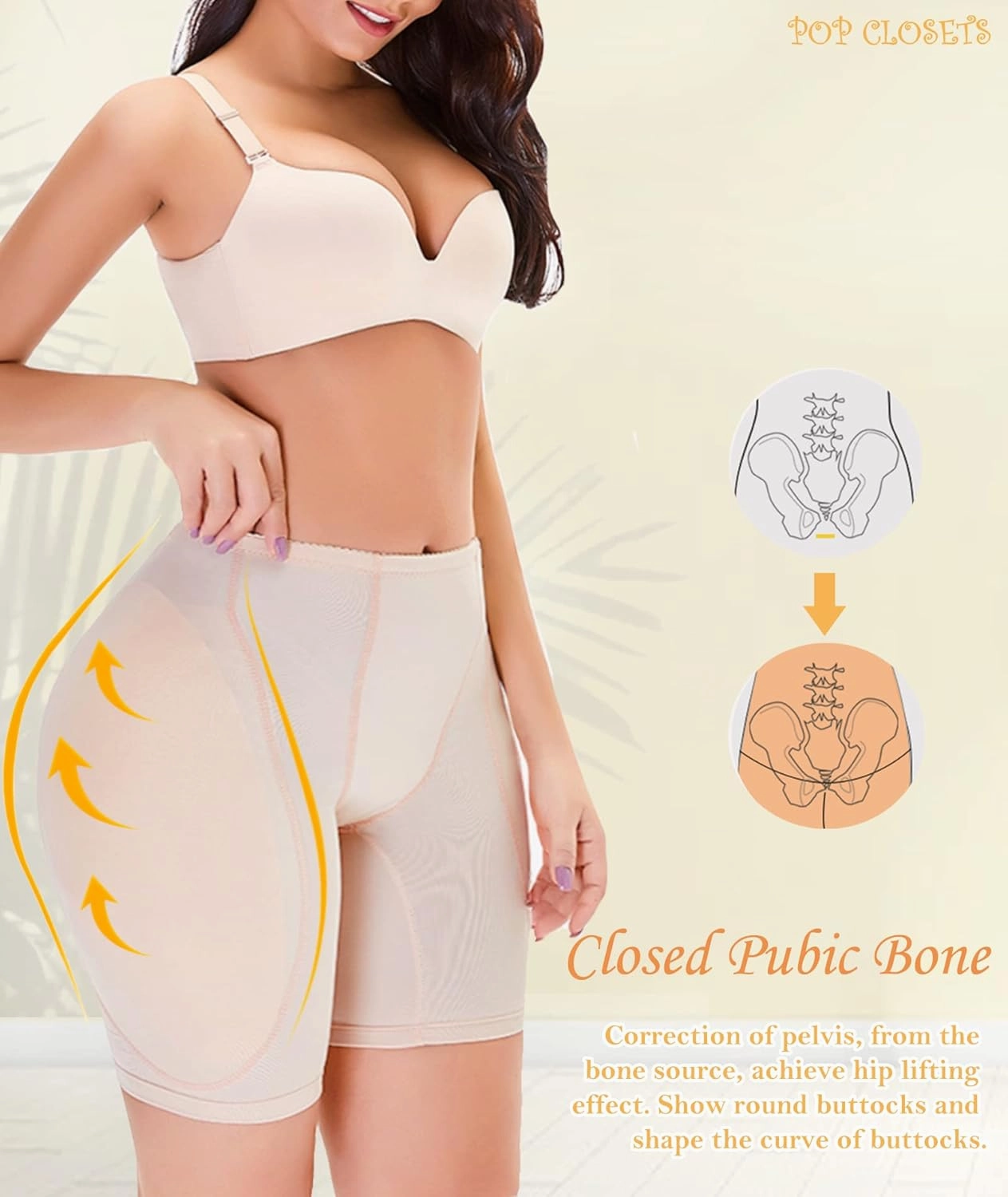 POP CLOSETS Hip Dip Pads for Women Hip Padded Underwear Butt Lifter Pad Panties Butt Enhancer Booty Lifter Shapewear
