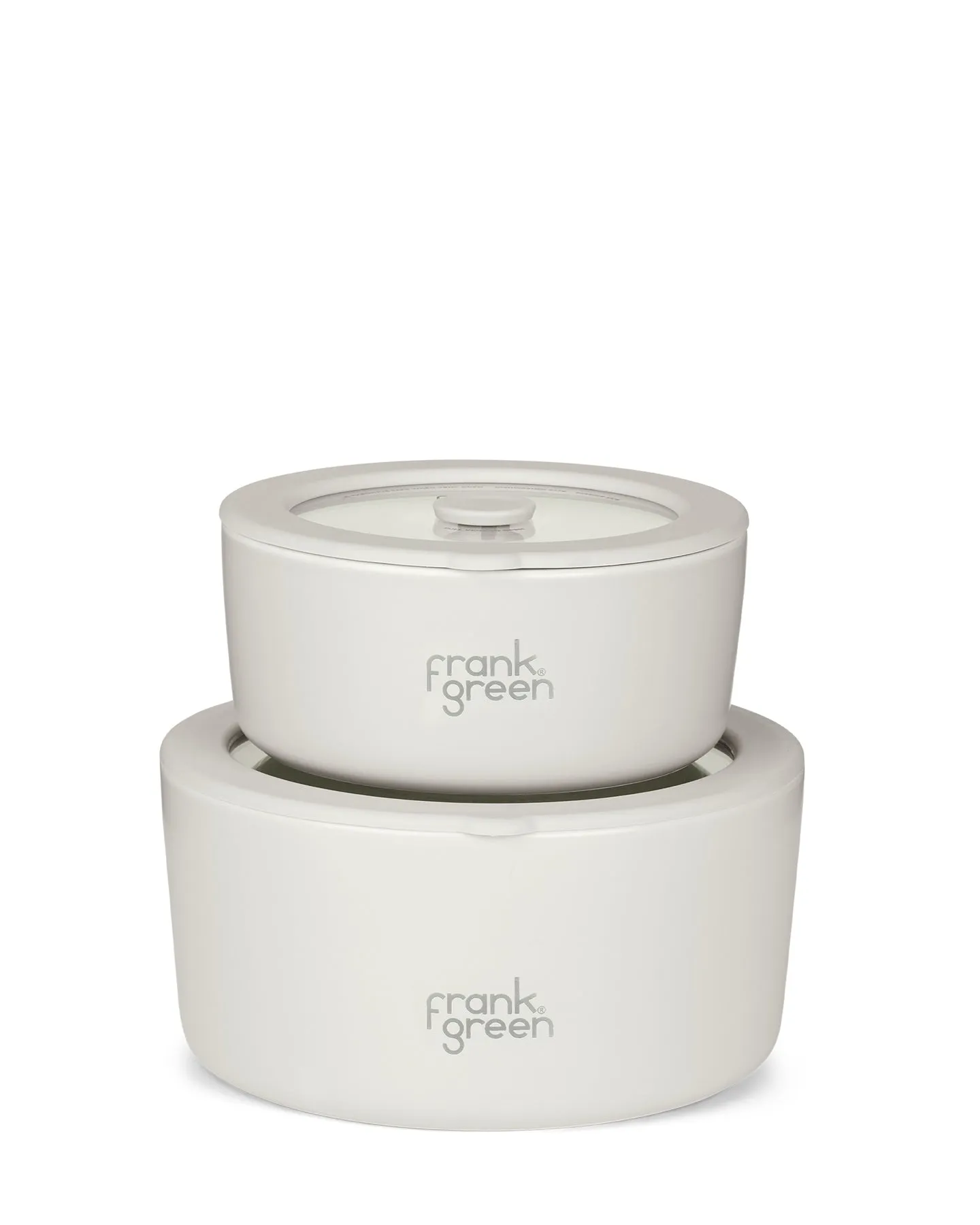 Porcelain Bowls with Glass Lids (2 Pack) | Cloud