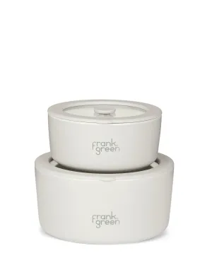 Porcelain Bowls with Glass Lids (2 Pack) | Cloud