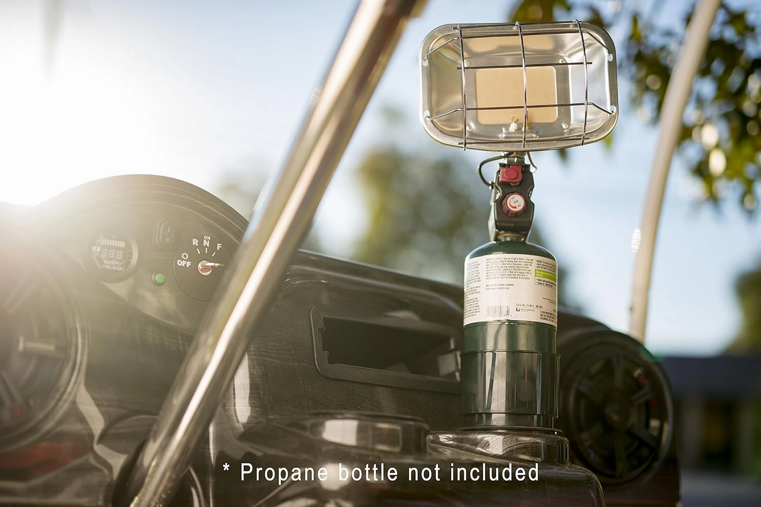 Portable Golf Cart Propane Heater With Cup Holder