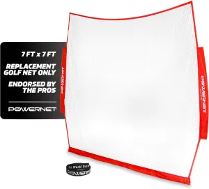 PowerNet Portable Golf Practice Net for Backyard & Garage, Outdoor Indoor Chipping and Driving Range Backstop, 7x7 FT Frame or Replacement Net