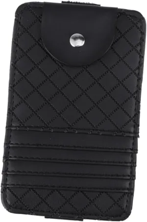 PRETYZOOM Multifunctional Visor Storage Clip Holder Bag Compact Organizer for Sunglasses Cards Receipts and Everyday Items Keeps Your Vehicle Tidy and Within Reach Black